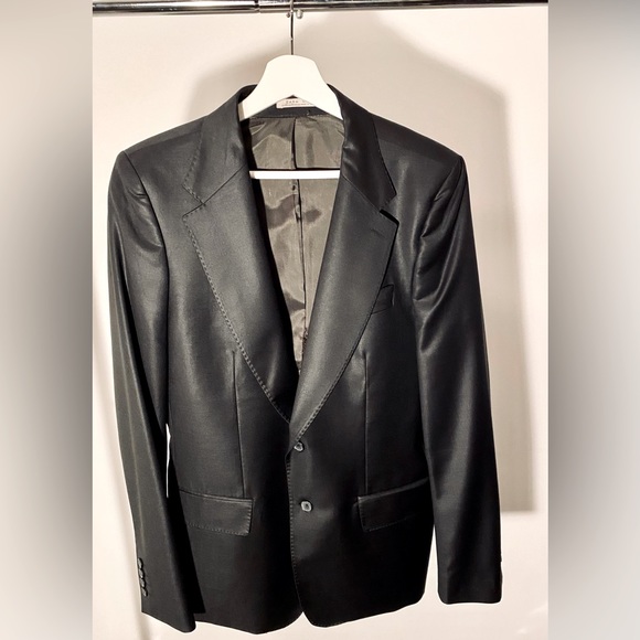Zara Suits & Blazers Zara Men Black Satin Effect Blazer Poshmark